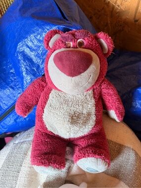 Disney Pink and Cream Lotso-Inspired Plush Bear